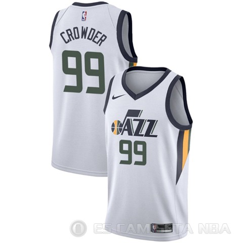 Camiseta Jae Crowder #99 Utah Jazz Association 2017-18 Blanco - Haga un click en la imagen para cerrar